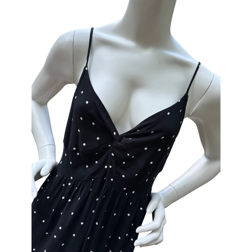 Saltwater Luxe Sonnie Midi Dress Black Dotted Space Polka Dot S2263-W403 NWT M